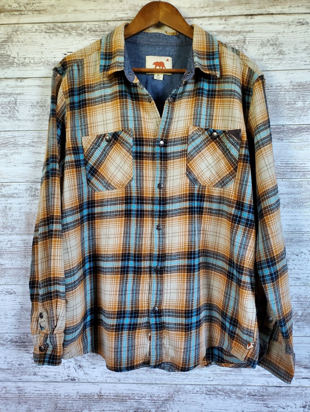 Dakota Grizzly Men's Western Plaid Flannel Pearl Snap Shirt XL